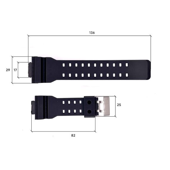 Ремінець для годинника Skmei 1832/1834BK Black | Зображення 2