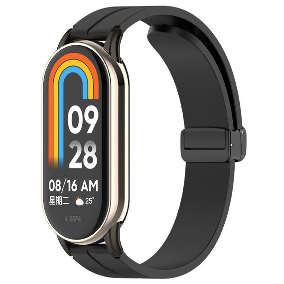 Ремешок Line Magnetic для Xiaomi Mi Band 9/8 Черный / Black