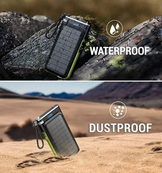 Power Bank, 26800 мА·год, бездротова зарядка, 2 вбудовані кабелі з аварійним заради | Зображення 7