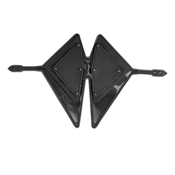 Маска на очі LOCKINK Vixen Blindfold, чорна, натуральна шкіра, регульований обсяг | Зображення 5