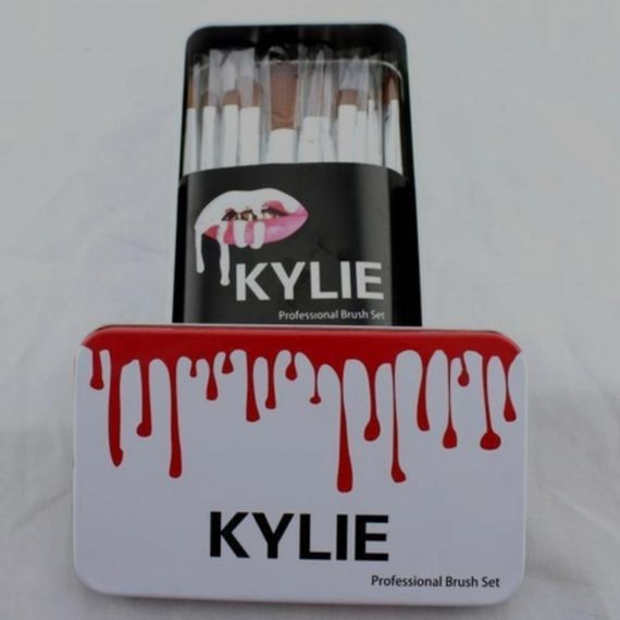 Професійний набір кистей для макіяжу Kylie Jenner Make-up brush Gold set 12 шт | Зображення 2