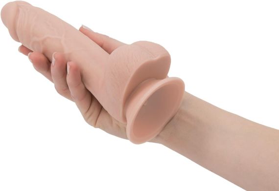 Реалістичний фалоімітатор на присосці ADDICTION — Mark 7,5″ Dildo With Balls, Beige Sex Aura | Зображення 5