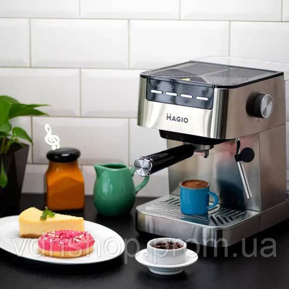 Кофеварка на роботу MAGIO MG-453 960 Вт, Кофеварка для настоящего кофе эспрессо Топ для дома DZ-71 | Зображення 4