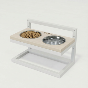 Миски на регулируемой подставке для маленьких собак Hollky Flex S (2 × 0.450 л) FS-422523-WHWH