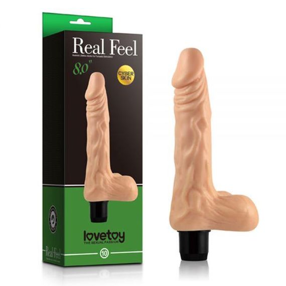 Упругий реалистичный вибратор 8'' Real feel, Flash sexstyle | Зображення 1