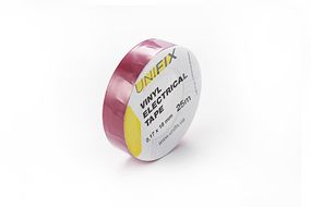 Ізоляційна стрічка червона 0.17х18мм 25 м (пачка, красно 10 шт.) APRO ETU-25R1