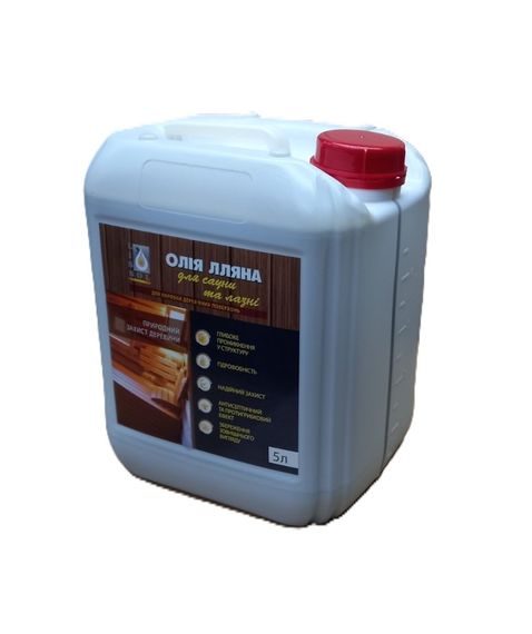Олія лляна для сауни та лазні  LISSOL 5 л для дерева