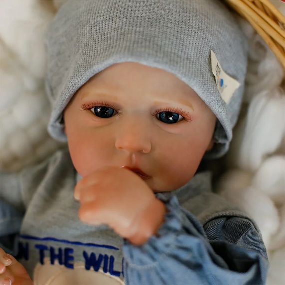 Колекційна Силіконова Лялька Реборн Анатомічний Новонароджений Пупс Хлопчик Камерон (Вінилова Лялька) 50 см | Зображення 4