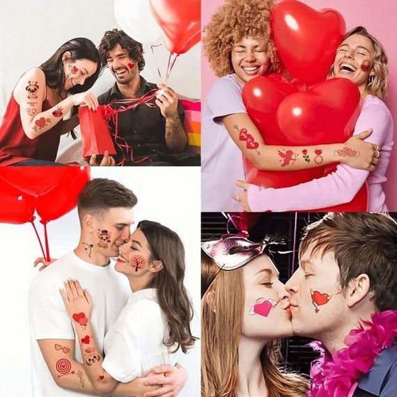 Набір тимчасових тату "Любов № 1" Love-tattoo-mini-set-1-10, 12 х 7 см 10 шт | Зображення 6