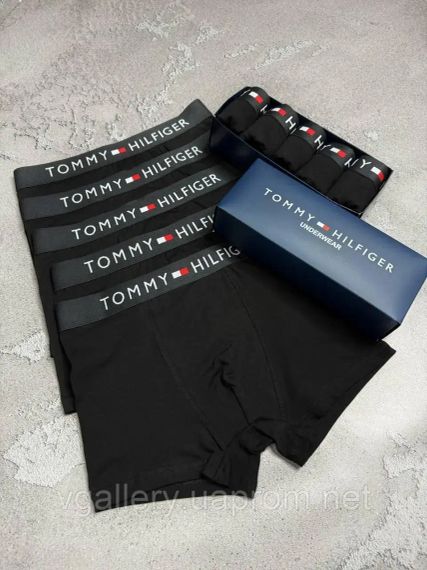 Чоловічі труси-боксери TH 5 шт. у коробіні — 5 шт. чорних трусів у коробці, Чорні труси в коробці Преміум XXL | Зображення 6