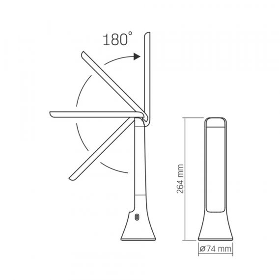 LED лампа настiльна-ліхтарик VIDEX TF11W 5W 3000-5500K | Зображення 9