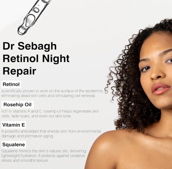 Сироватка для обличчя Dr Sebagh Retinol Night Repair 5 ml | Зображення 2