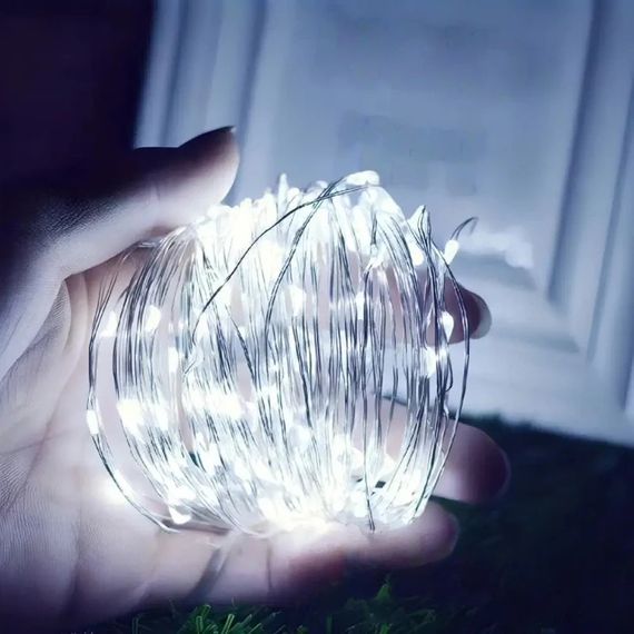 Гірлянда Роса на батарейках 20м 200Led Xmas Холодний білий (23457324404_152) | Зображення 4