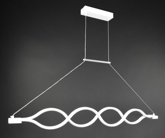 Люстра світлодіодна підвісна LED світильник для квартири на стелю лед 27442 Білий 30-110х6х122 см. | Зображення 1