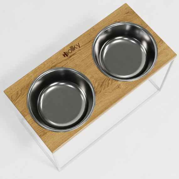 Миски на підставці для дуже великих собак Hollky Base XXL40 (2 × 2,8 л) BXXL40-643240-WHNT | Зображення 3