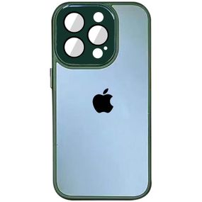 Чохол TPU+Glass Sapphire Midnight для Apple iPhone 14 Pro (6.1") Загартоване скло, Зелений/Forest green
