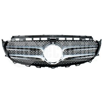 Решетка радиатора Mercedes Benz W213 16- (хром/серебро (с отв. камеры)) Avg, AutoTechteile, 110 8859, 140 8831