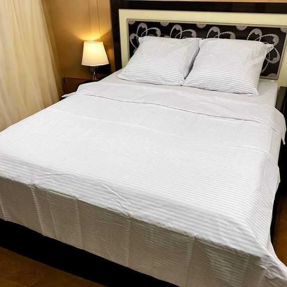Комплект постільної білизни Євро MakSon Elegant White, страйп-сатин, 100% бавовна (012-1200220С) | Зображення 2