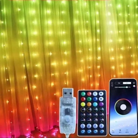 Гірлянда Штора 3*3 APP Bluetooth USB SFK-06