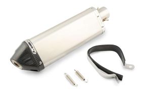 Глушитель (тюнинг)   380*85mm   (нержавейка, три-овал, серебро, прямоток)   118