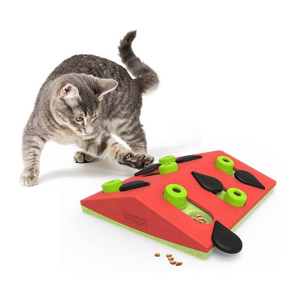 Игрушка интерактивная для котов OutwardHound Nina Ottosson Puzzle & Play Melon Madness | Зображення 1