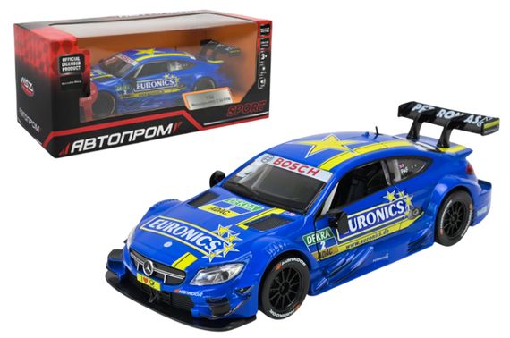 Машина металева "АВТОПРОМ" 68447(BL) 1:32 Mercedes-AMG C 63 DTM, батарейка, світло, звук, відкриваються двері, кор. 18*9*8см