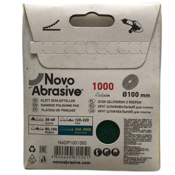 Круг шліфувальний для плитки d100мм P1000 NovoAbrasive | Зображення 1