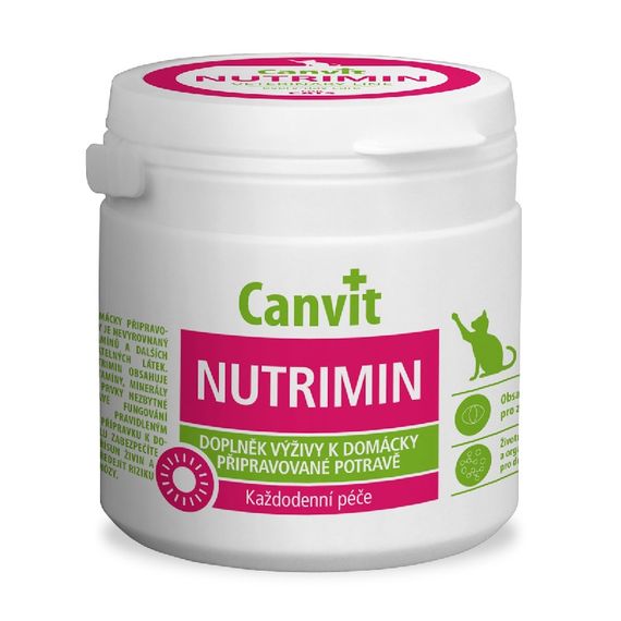 Вітаміни Canvit Nutrimin for cats для зміцнення імунітету у котів різного віку 150 гр