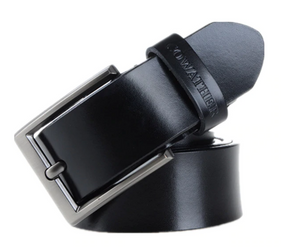 Кожаный мужской ремень Cowather CF001 - Black