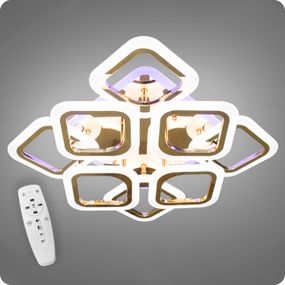Люстра светодиодная 517 Dlight 3color dimmer с пультом 110Вт Золото (01814)
