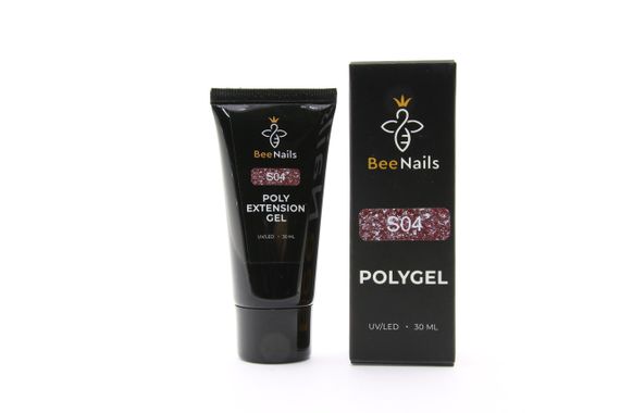 Полигель с шиммером Bee Nails №S04 в тюбике 30мл | Зображення 1