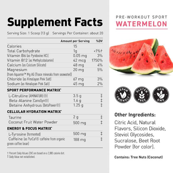 Pre-Workout, Sport 260 g (Watermelon) | Зображення 2
