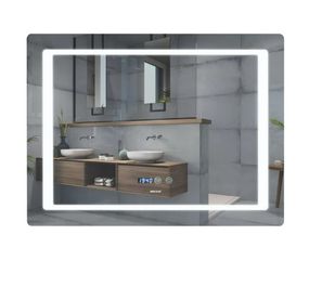 Дзеркало Mixxus Style MR03-90x70 (годинник, LED-підсвічування, антизапотівання) (MI6007)