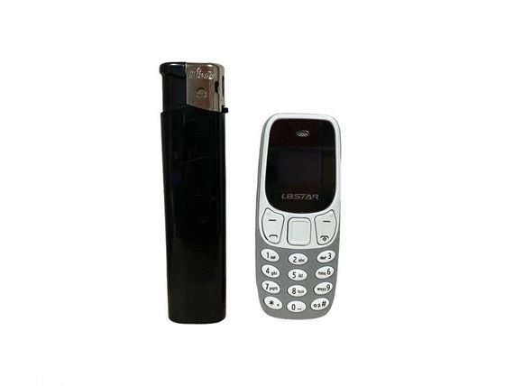 Міні мобільний маленький телефон L8 Star BM10 (2Sim) сірий (код: SKU-1501239167)