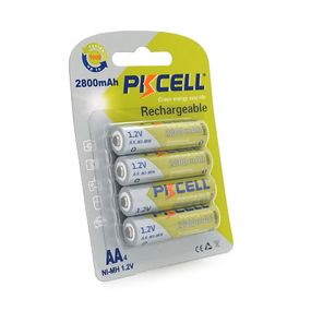 Аккумулятор PKCELL 1.2V AA 2800mAh NiMH Rechargeable Battery, 4 штуки в блистере цена по блистеру, Q12