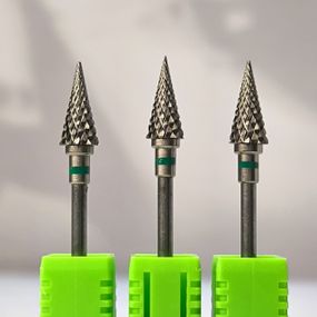 Фреза елочка твердосплав с зеленой насечкой