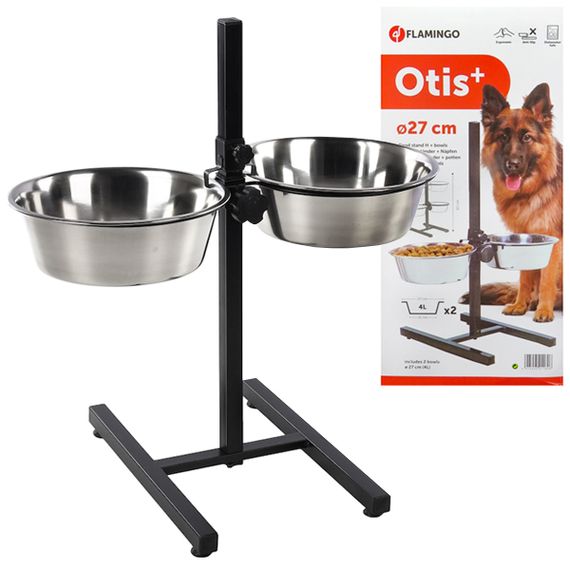 Flamingo Otis+ H-Stand миски для собак на штативі, 2 шт х 3.95 л | Зображення 3