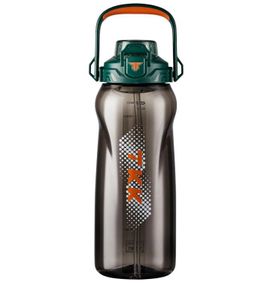 Бутылка TKK 2000 мл - Зеленая Tritan BPA-free, ударопрочная, спортивная с практичным ремешком
