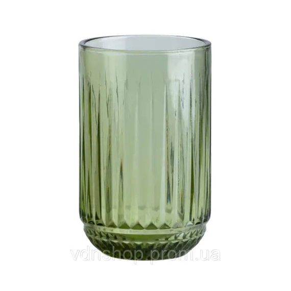 Набір склянок 6 штук 450 мл скляні зелений HP4146 | Зображення 1