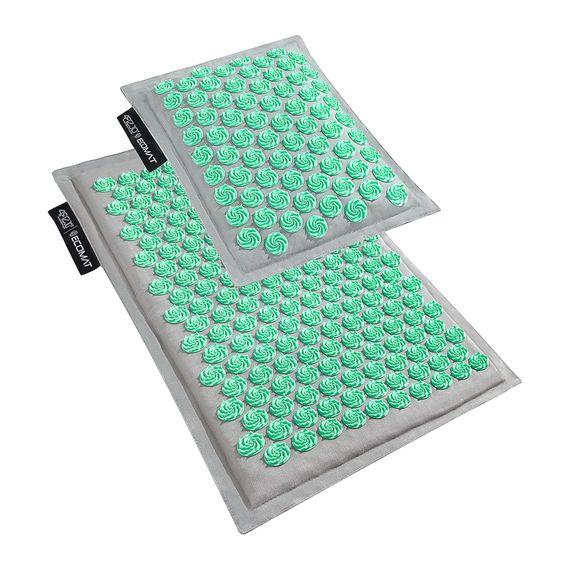 Килимок акупунктурний 4FIZJO Eco Mat Аплікатор Кузнєцова з подушкою 68 x 42 см Grey/Mint 4FJ0230 (P-5907739312181) | Зображення 3
