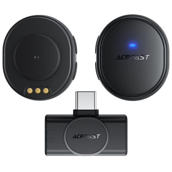 Петличный беспроводной микрофон Acefast R3 Type-C Black | Зображення 2