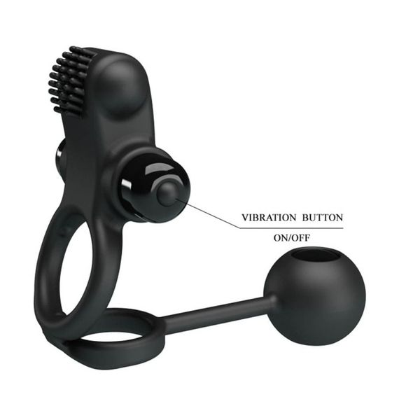 Ерекційне кільце - Pretty Love Vibration Penis Sleeve IV Black | Зображення 4