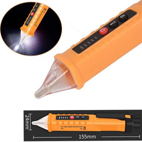 Безконтактний тестер напруги зі світловою та GL-815 звуковою індикацією | Зображення 2