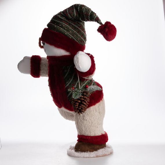 Новорічна фігурка Сніговик з шишкою 40×33×74 (см) CR-4-13 | Зображення 4