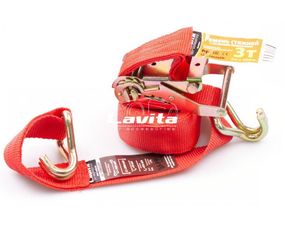 Ремінь стяжний 3 т LAVITA 6 м х 46 мм червоний (LA 134606PP)