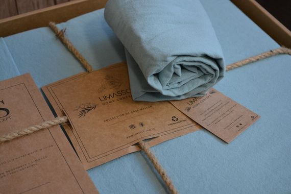 Постельное белье Limasso Stonewashed Ranforse 200 х 220 см Mineral Blue | Зображення 7