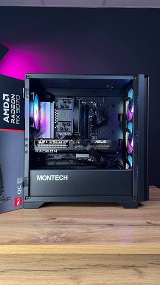Збірка на замовлення: ігровий ПК Montech Air 1000 Premium Black Tower / AMD Ryzen 5 7500F (6 (12) ядер по 3,7 - 5,0 ГГц) / 32 ГБ DDR5 / 1000 ГБ SSD M.2 / AMD Radeon RX 9070, 16 GB GDDR6, 256-bit / 750W | Зображення 6