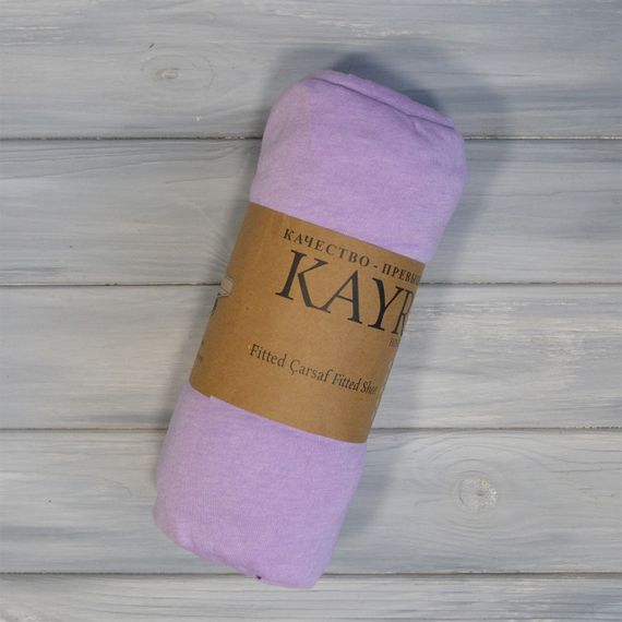 Простирадло 180х200+25см трикотаж на резинці Бузкове