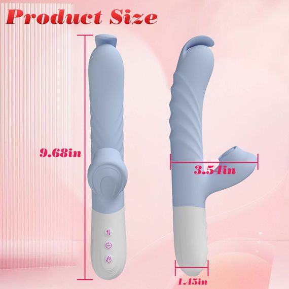 Вібратор B-Series Fox Silicone – 7 режимів, рухлива кінцівка та підігрів Sex Aura | Зображення 6