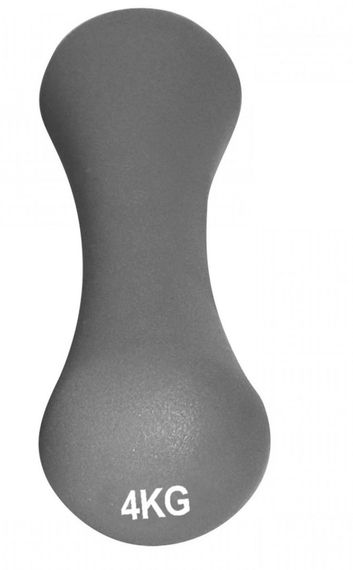 Гантель неопренова PowerPlay 4126 Spartacus 4 кг. Сіра (1шт.) | Зображення 1